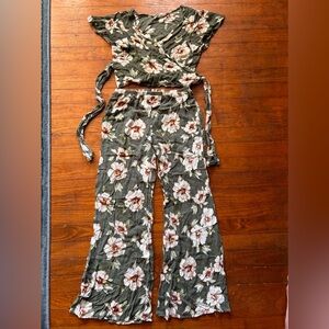 Vintage Floral Two Piece Set